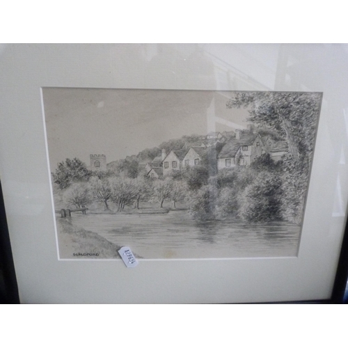 119 - Collection of framed prints to include a bridge, signed by F Robson, another by P Dudley, bird print... 