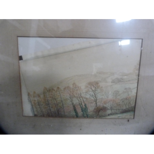 120 - Framed watercolour of trees, pencil signed limited edition print, 'A Noble Breed', 12/500, and three... 