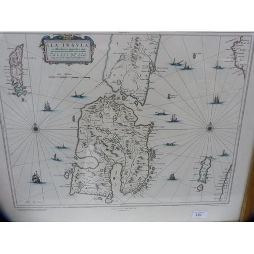 131 - After Timothy PontHand-coloured map of an island, printed by John Bartholomew & Son, Edinburgh, ... 