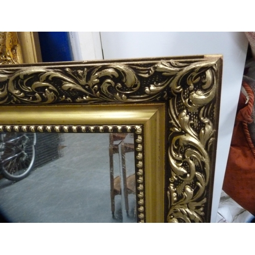 134 - Two rectangular gilt framed wall mirrors.  (2)