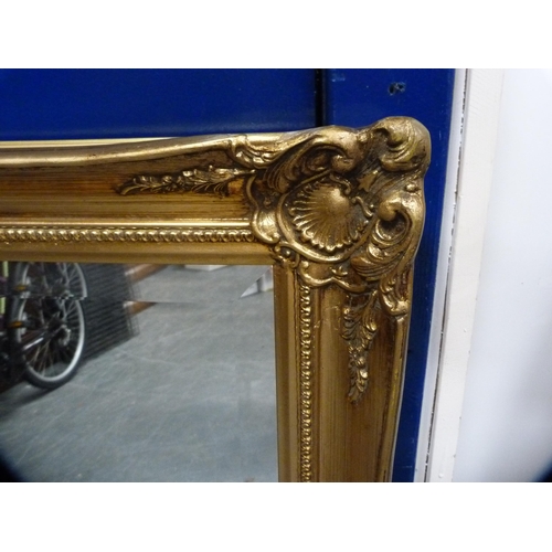 134 - Two rectangular gilt framed wall mirrors.  (2)