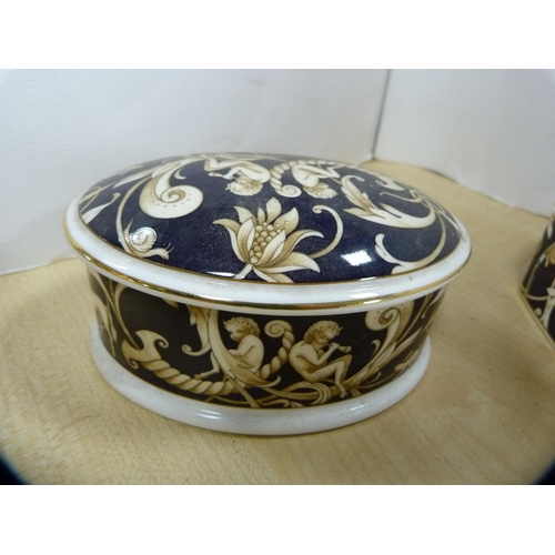 25 - Collection of Wedgwood 'Cornucopia' pattern items including clock, trinket boxes etc.