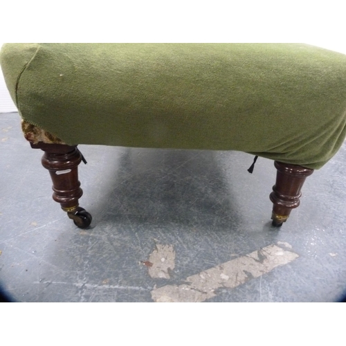 410 - Edwardian upholstered open armchair.