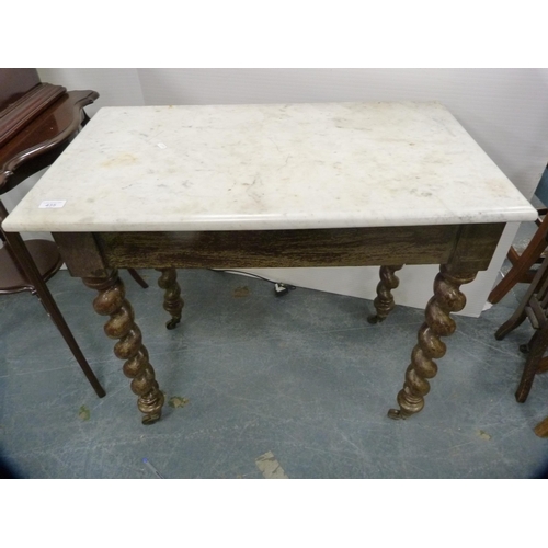 435 - Victorian marble-topped table.