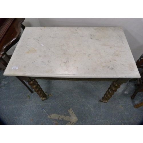 435 - Victorian marble-topped table.