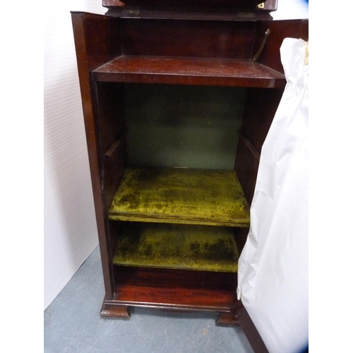 442 - Edwardian inlaid music cabinet.