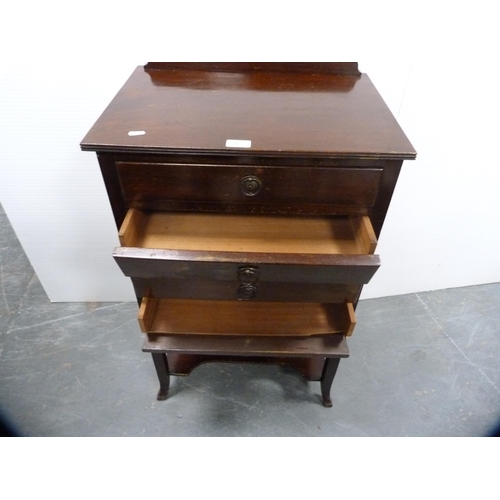 448 - Mahogany music cabinet.