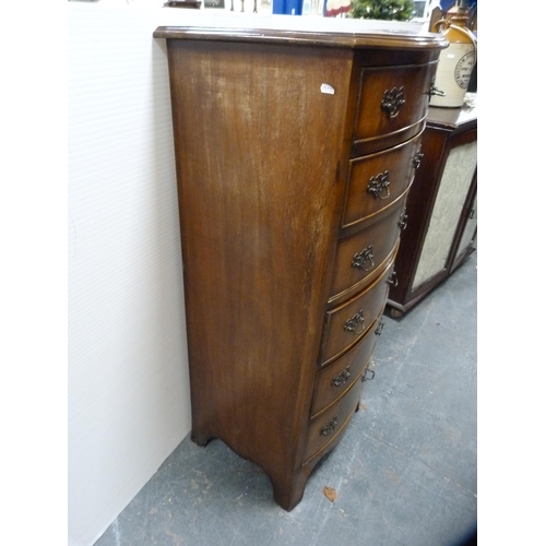 451 - Walnut chest of six drawers.