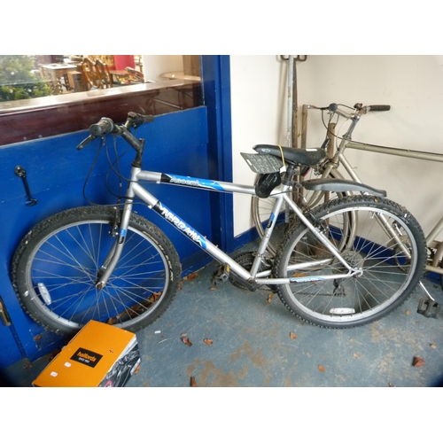 455 - Terrain mountain bike and an Elswick mountain bike, with one Halford's helmet.