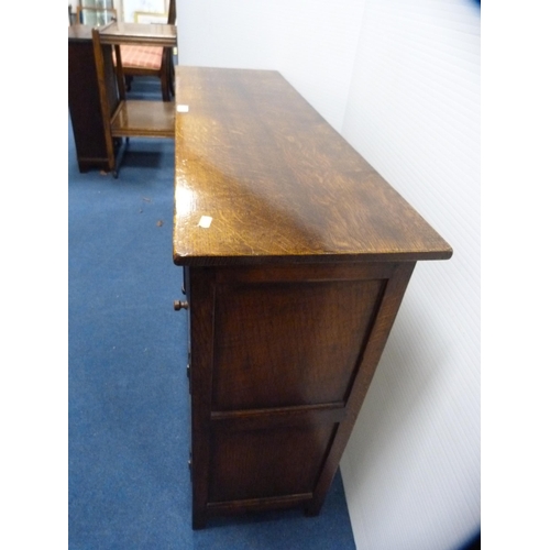 460 - Ludlow style oak cupboard with two drawers above cupboard doors.