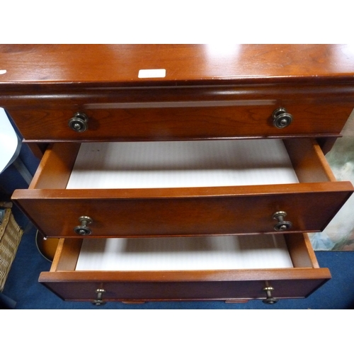 470 - Modern cherrywood chest of six drawers.