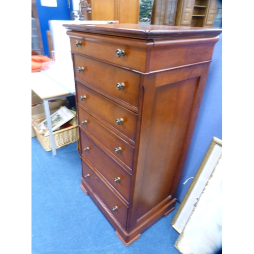 470 - Modern cherrywood chest of six drawers.