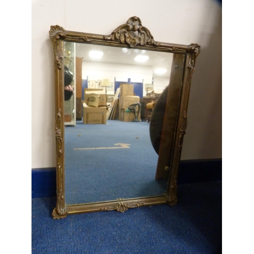 48 - Mahogany fret carved mirror and another, rectangular.