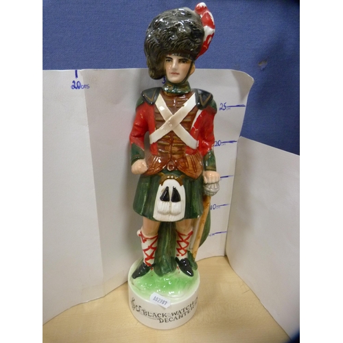 5 - Black Watch decanter and two Drambuie advertising figures.  (3)