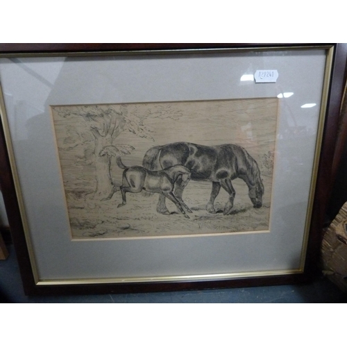 66 - Group of pictures to include a watercolour of Plockton Bay by Margaret S Gillie, horses, still life ... 