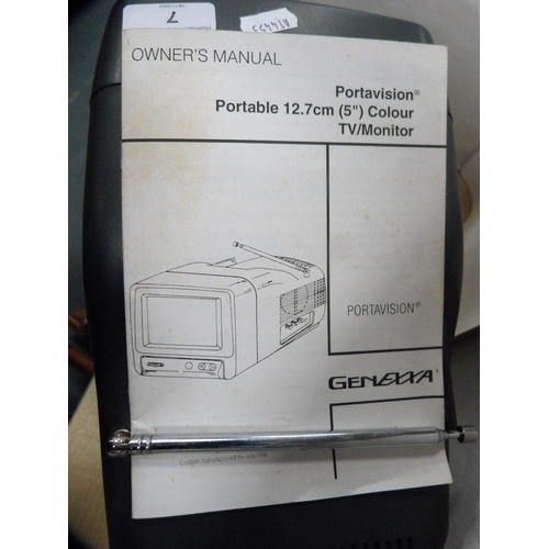 7 - Genexxa Portavision 12.7cm television monitor.