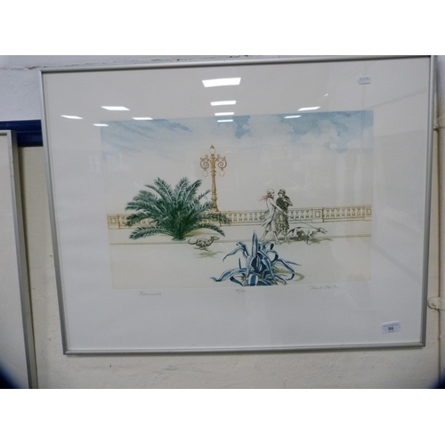 86 - Frank MartinPromenadePencil signed limited edition print, 77/150, and another Sevres Babylon.  ... 