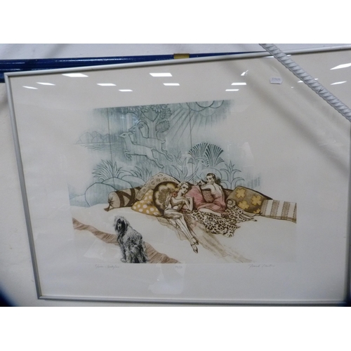 86 - Frank MartinPromenadePencil signed limited edition print, 77/150, and another Sevres Babylon.  ... 