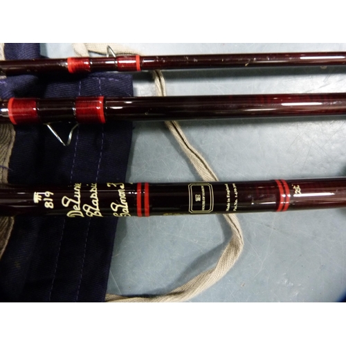 92 - Hardy Deluxe Classic 12½ft three-piece carbon fly rod.