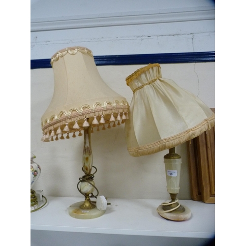 96 - Two table lamps and shades.  (2)