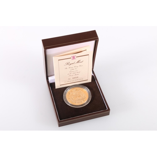 709 - The Royal Mint HONG KONG gold proof crown-size medal 1997 commemorating the year of the ox [Coin spe... 