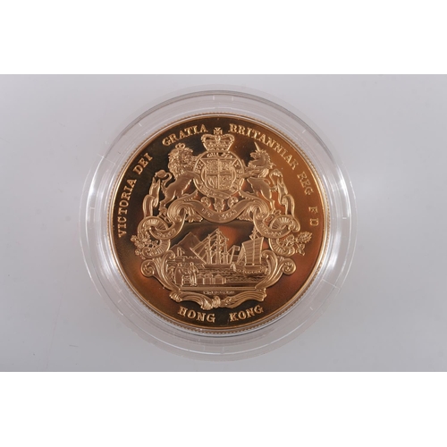 709 - The Royal Mint HONG KONG gold proof crown-size medal 1997 commemorating the year of the ox [Coin spe... 