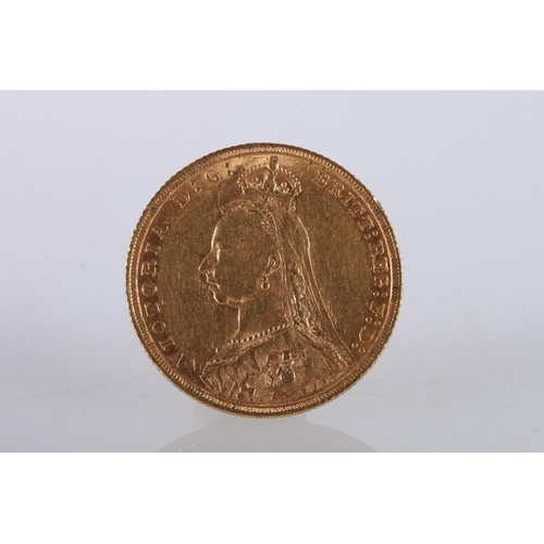 711 - UNITED KINGDOM Queen Victoria (1837-1901) gold sovereign 1891 M (Melbourne Mint Australia).