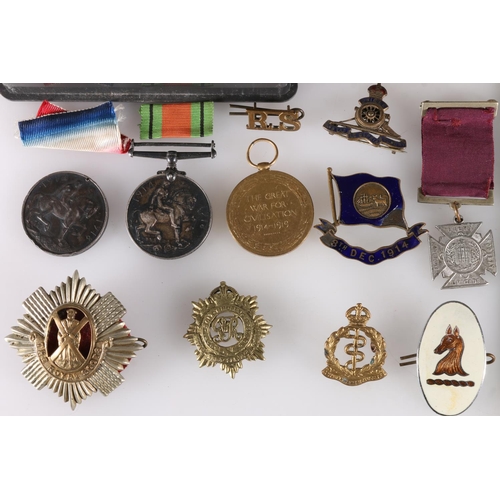 753 - Medals of 3156 Private W Campbell of the Royal Scots comprising WWI war medal and victory medal [315... 