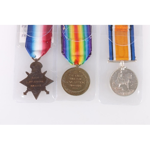 762 - Medals of S/9037 Private John Forbes of the 8th Battalion Seaforth Highlanders who was killed in act... 