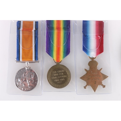 771 - Medals of 2842 Private Robert Reid of the 7th Battalion Black Watch Royal Highlanders who was killed... 