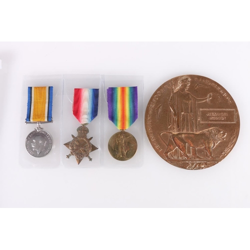 773 - Medals of 1253 Private Alexander McHardy of the 6th Battalion Seaforth Highlanders who was killed in... 