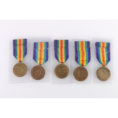 779 - Five WWI Victory medals to casulaties including:2849 and 330738 Private Alexander S Henderson of the... 