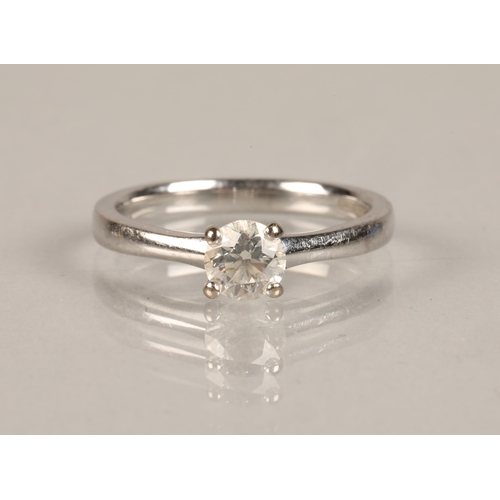 48 - 18ct white gold diamond solitaire ring