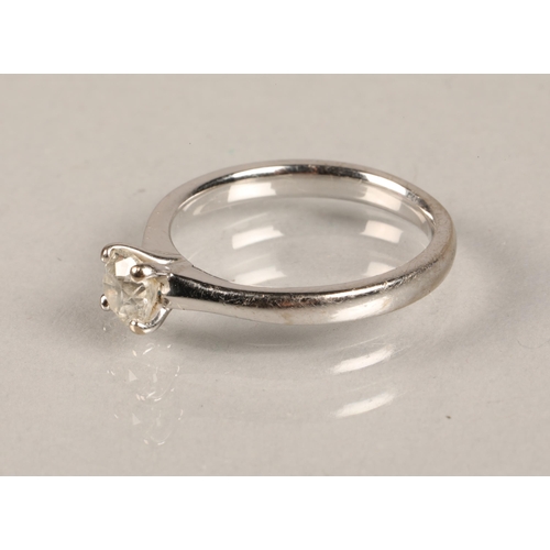 48 - 18ct white gold diamond solitaire ring