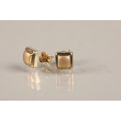 63 - Pair of ladies 9ct gold stud earrings