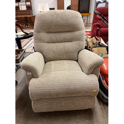 614 - Contemporary upholstered armchair