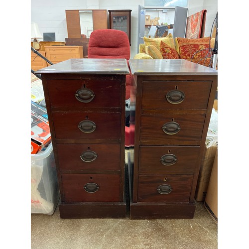 618 - Mahogany chest of drawers, dimensions of each chest: 76cm x 35cm