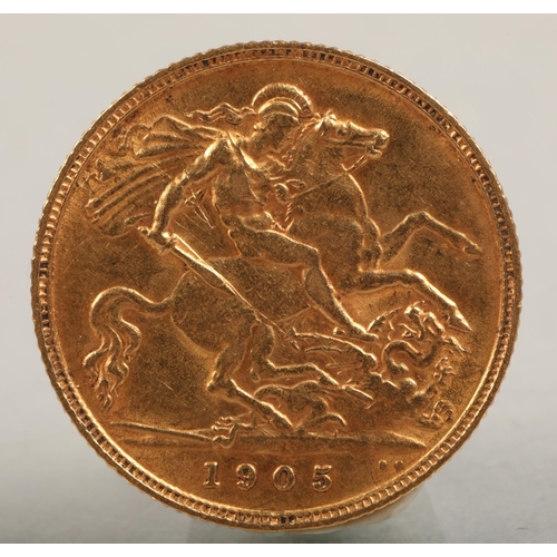 83 - Edwardian gold half sovereign, 1905