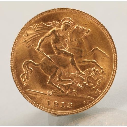 84 - Gold half sovereign, 1913