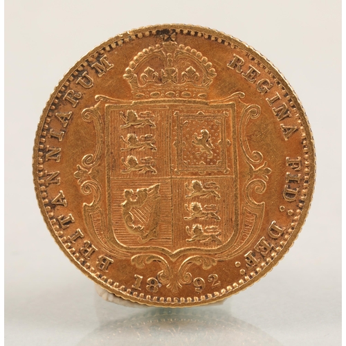 85 - Victorian half sovereign, 1892