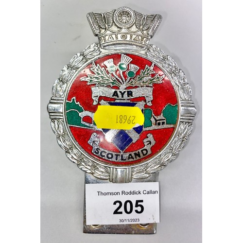 205 - Ayr car badge, another safety badge