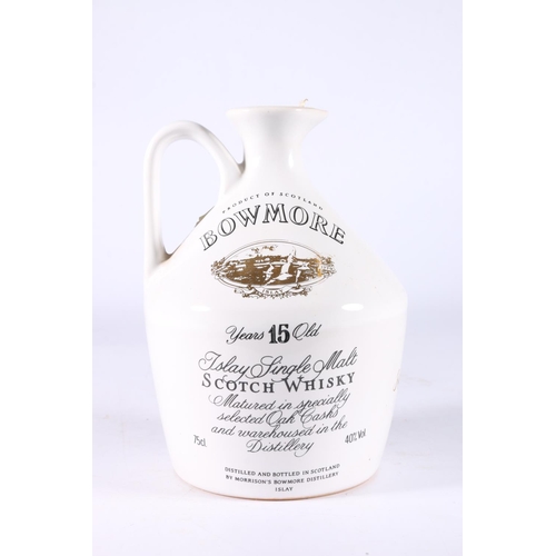 356 - BOWMORE 15 year old single malt Scotch whisky, bottled in a ceramic flagon to commemorate the Glasgo... 