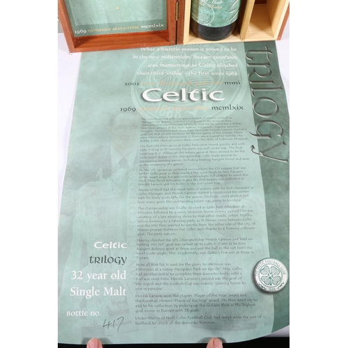 371 - CELTIC TRILOGY 1969 32 year old single malt Scotch whisky, bottled 2001 in celebration of 'an histor... 