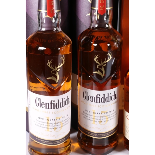 373 - Five bottles of single malt Scotch whisky to include GLENKINCHIE 10 year old 70cl 43% abv. boxed, AB... 