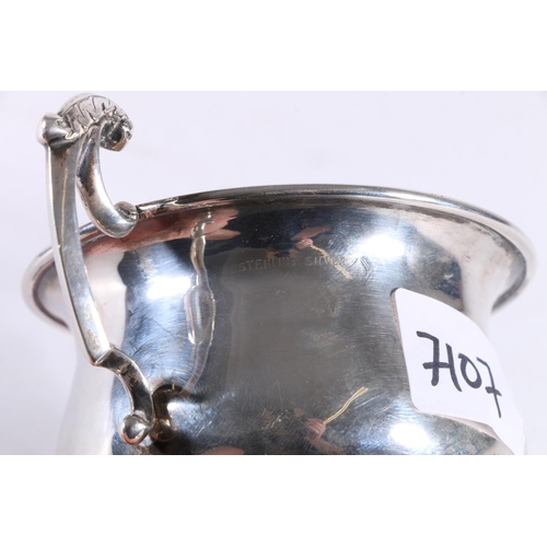 802 - Royal Army Medical Corps interest, a Sterling silver trophy prize cup with two acanthus leaf scroll ... 