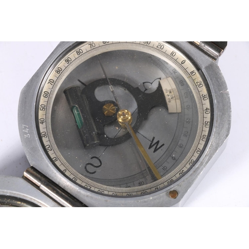 819 - Negretti & Zambra compass inscribed 'Brunton & Pearse's Mine Transit', 7.5cm x 7cm.