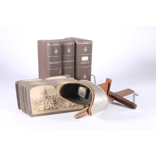 820 - Underwood and Underwood Sun Sculpture stereoscope viewer, a set of Underwood and Underwood Russo-Jap... 