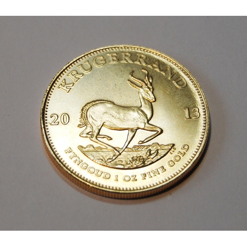 150 - South African Krugerrand, 2013, 1oz fine gold coin, 34g.