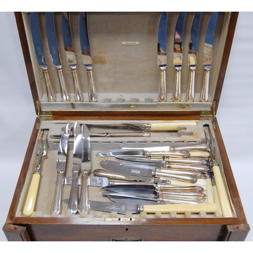 30 - Part suite of EP cutlery by Philip Ashberry & Sons of Sheffield to include carving implements, s... 