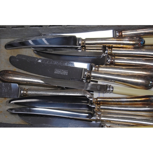 30 - Part suite of EP cutlery by Philip Ashberry & Sons of Sheffield to include carving implements, s... 